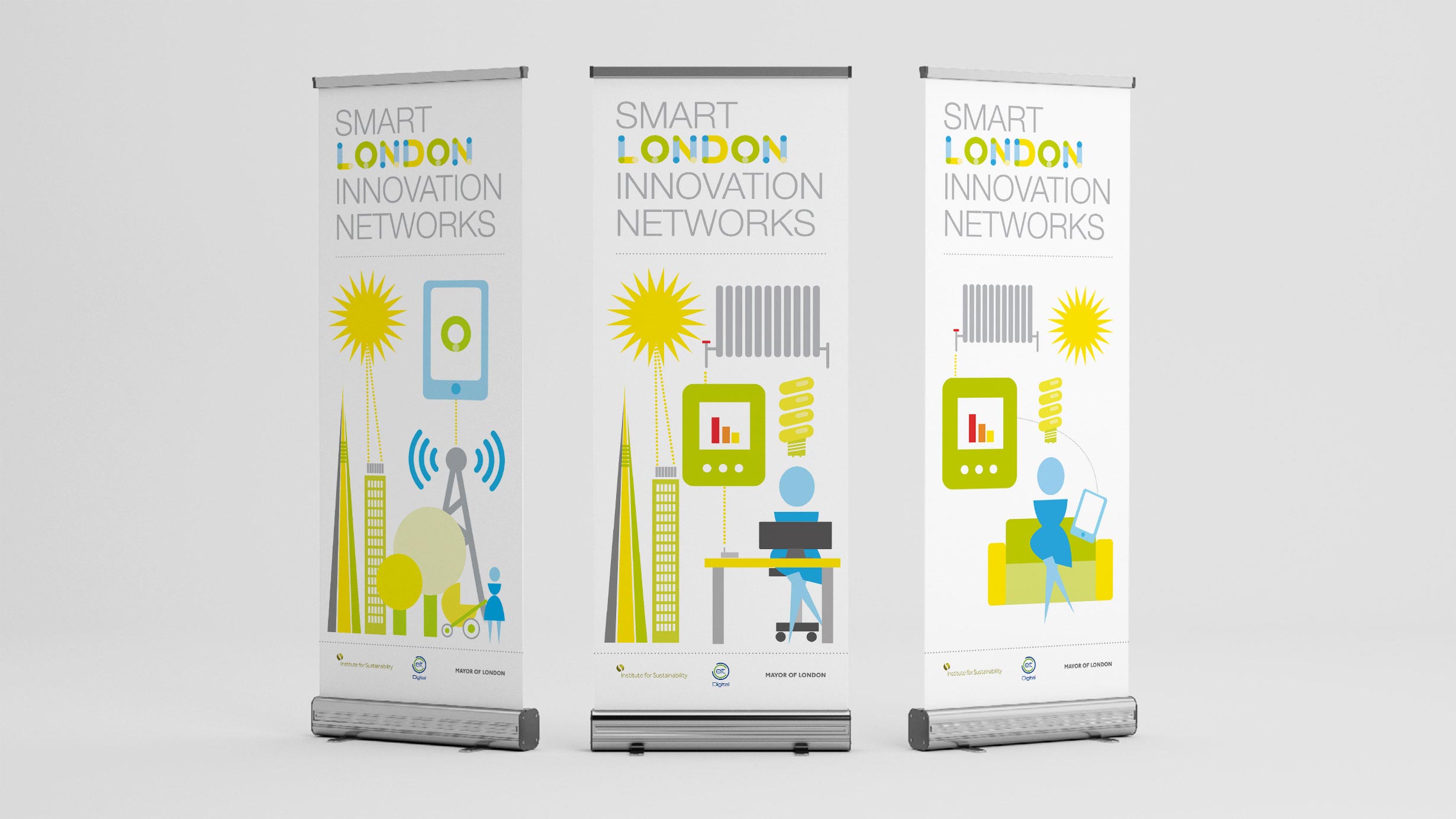smart london innovation networks roll up banners