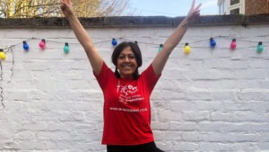 woman doing yoga