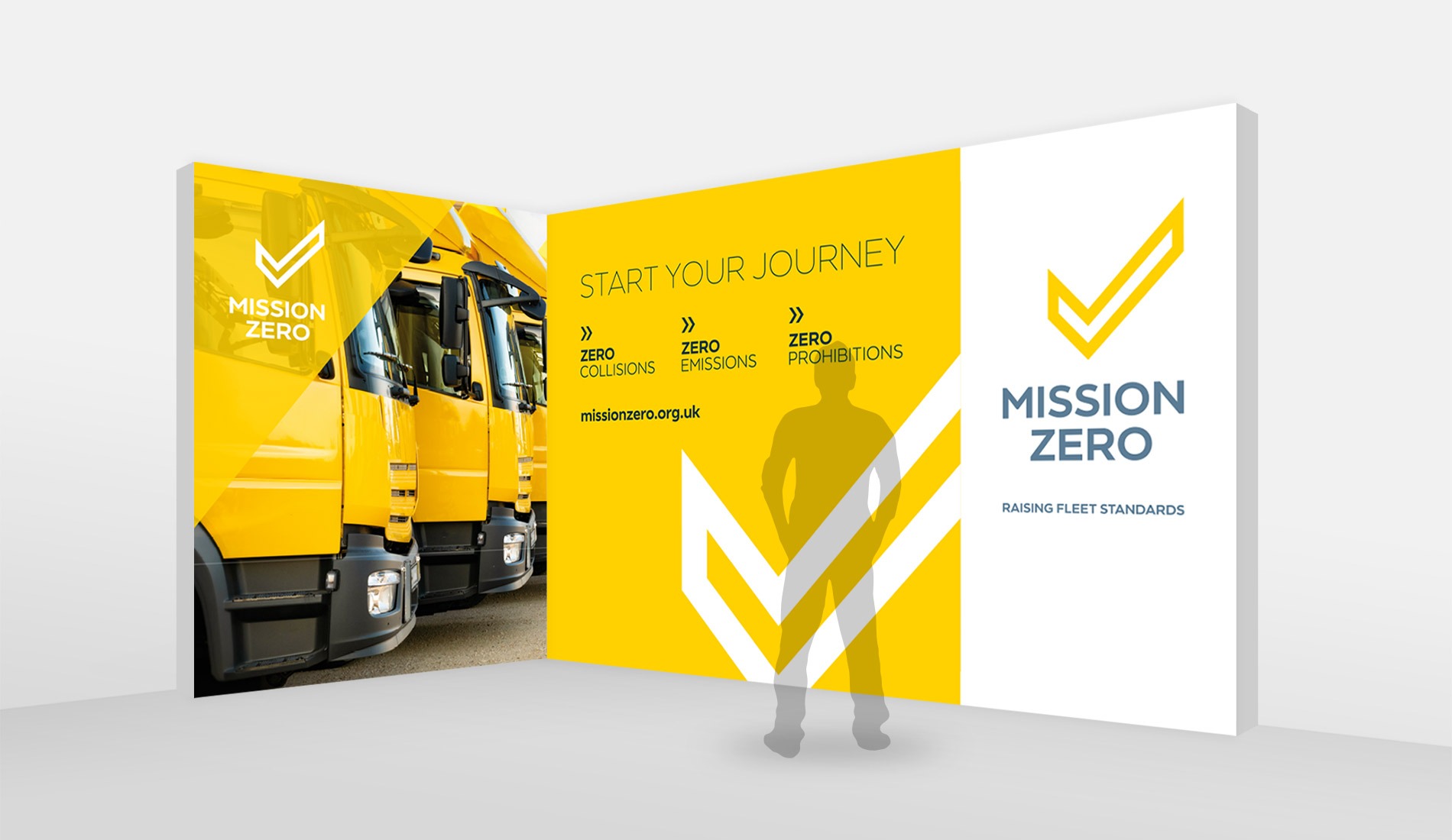 mission zero exhibition mockup