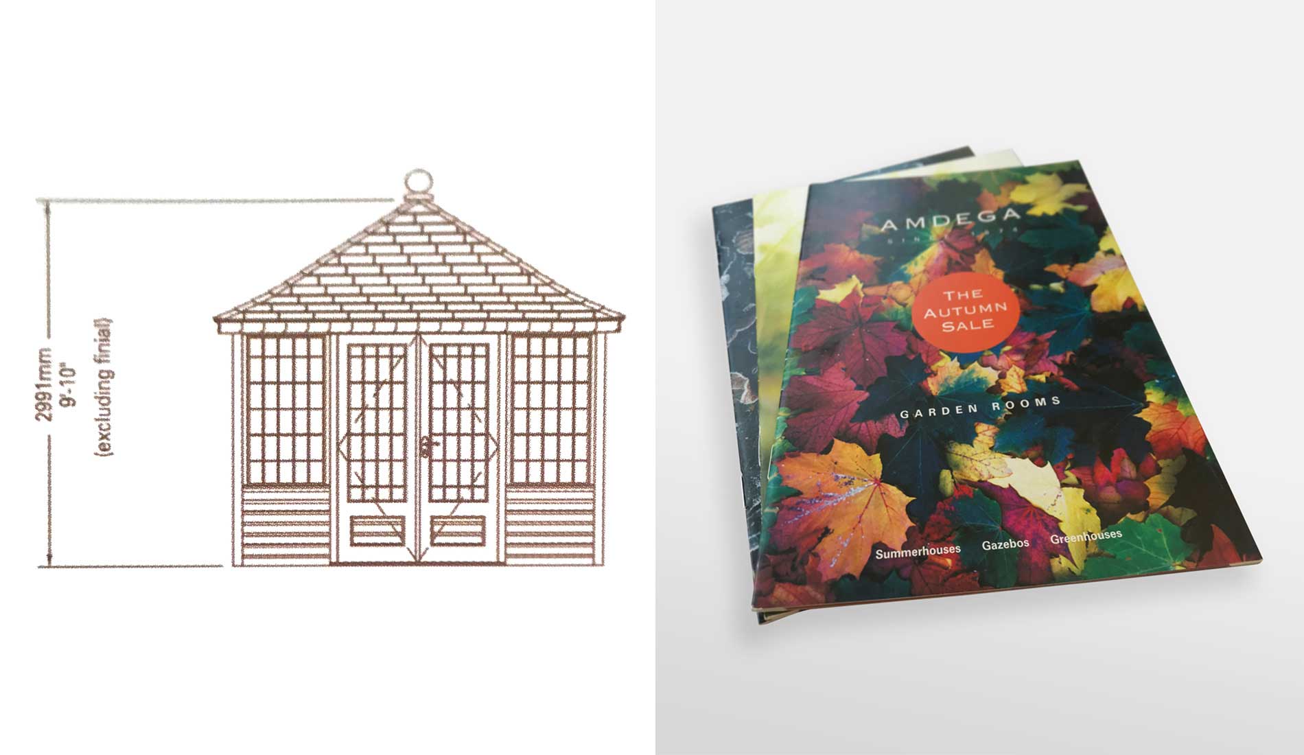 amdega brochure mockup and illustration