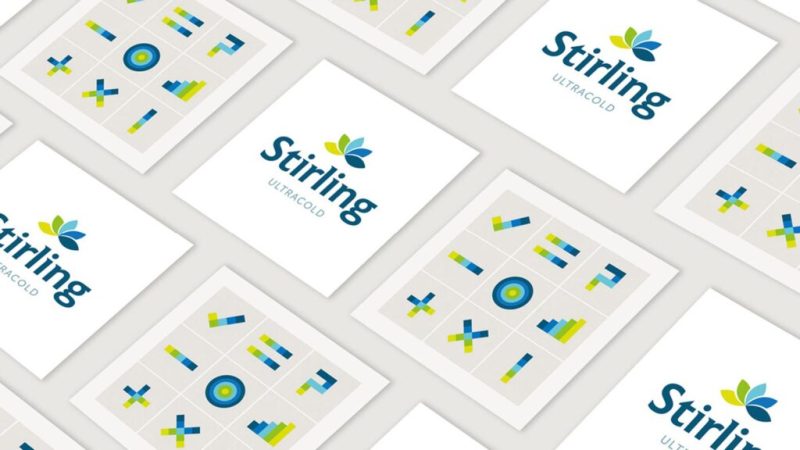 stirling ultracold logo and code symbols