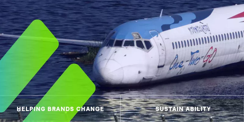 plane in water